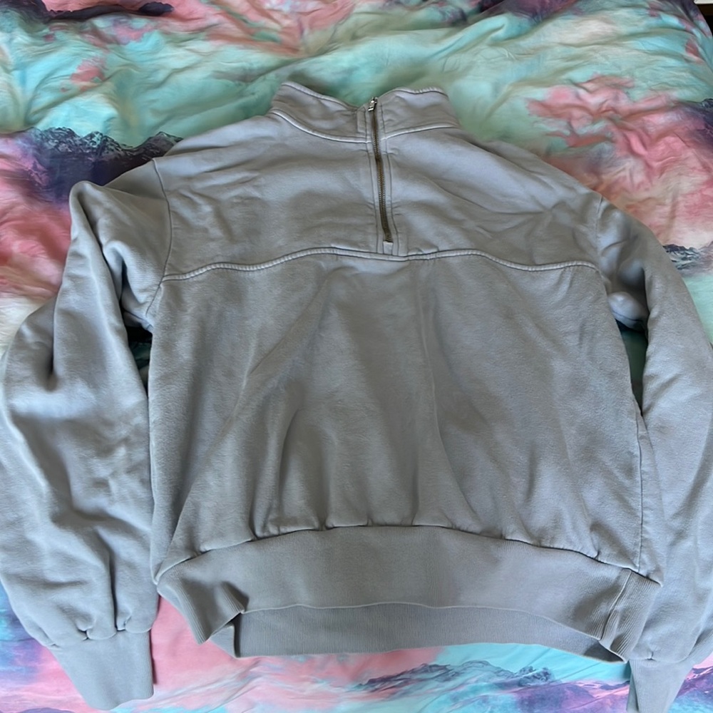 Brandy Melville pastel blue quarter zip hoodie sweatshirt